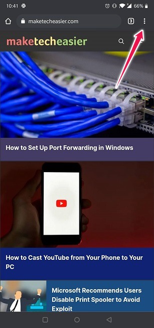 Clear Web Browsing History Android Chrome Three Dot Menu