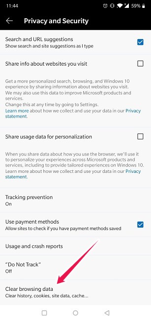 Clear Web Browsing History Android Edge Clear Full Browsing Data