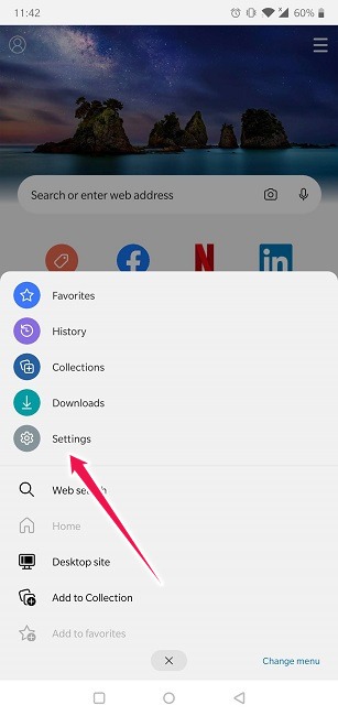 Clear Web Browsing History Android Edge Settings