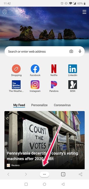 Clear Web Browsing History Android Edge Three Dot Menu