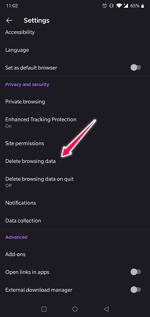 Clear Web Browsing History Android Firefox Delete Browsing History