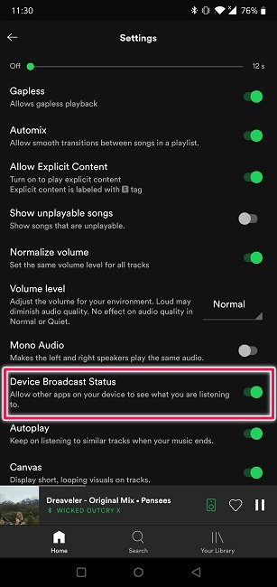 Connect Spotify To Discord Android Spotify Device Broadcast Status