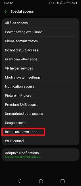 Turn on Install Unknown Apps in Android.