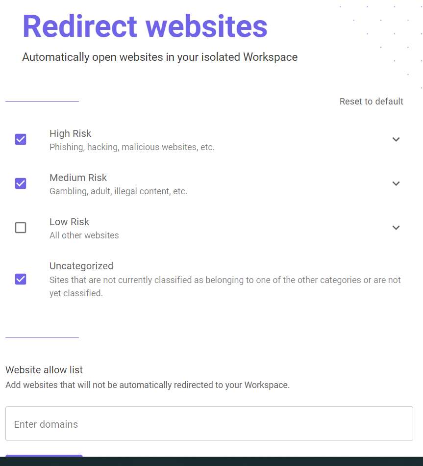 Hysolate Configure Extension