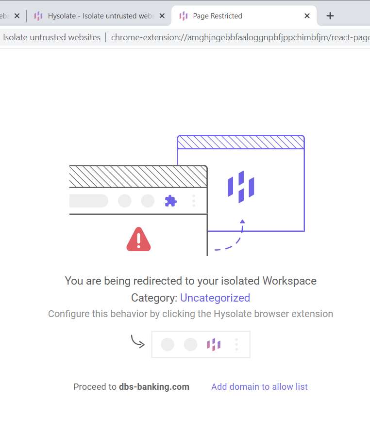 Hysolate Website Redirect