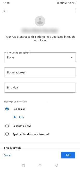 Improve Google Assistant Phonetic Names Contact Full View