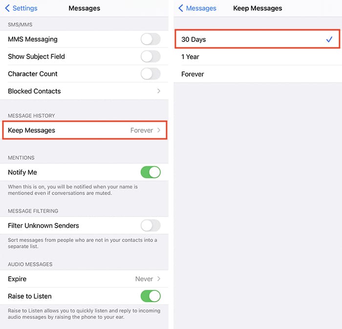 Ios Privacy Settings Auto Delete Messages