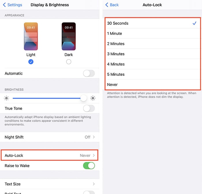 Ios Privacy Settings Auto Lock Timer
