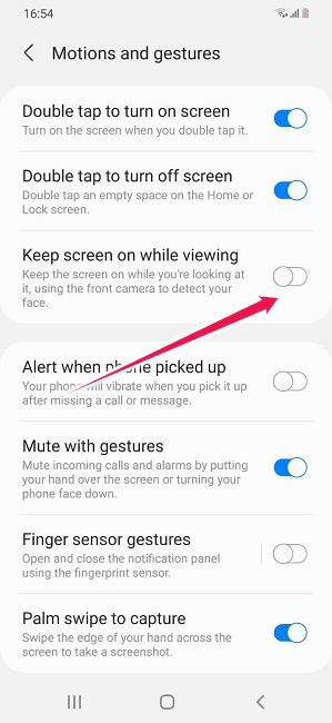Keep Display On When Looking At It Samsung Keep Screen On While Viewing
