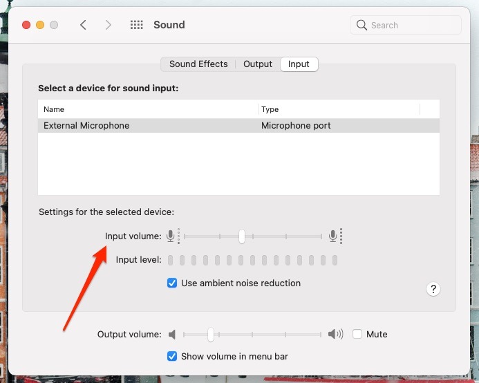 Mac Settings Input Volume