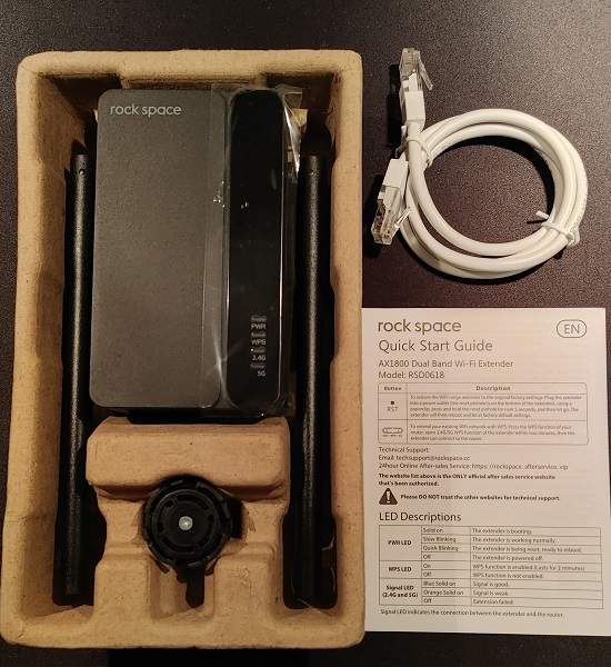 Rock Space Ax1800 Wi Fi 6 Repeater Review Box