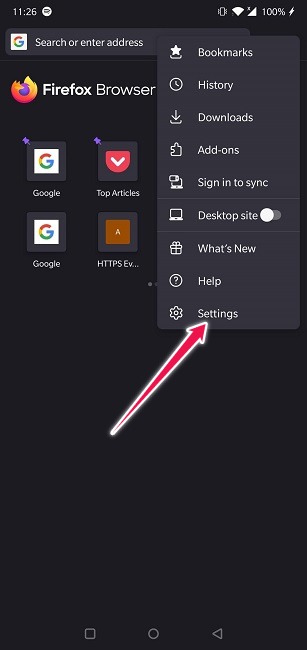 Take Screenshots Incognito Mode Firefox Android Settings