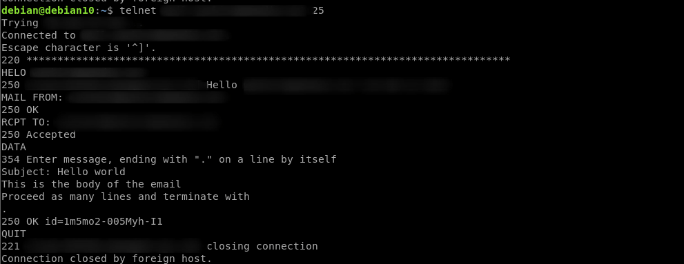 Telnet Compose Mail