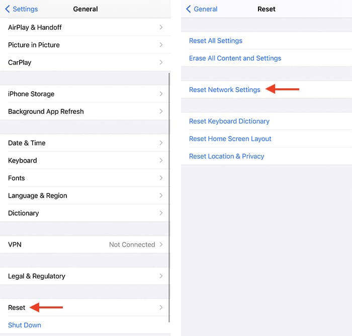 Troubleshoot Iphone Wifi Hotspot Reset Network Settings