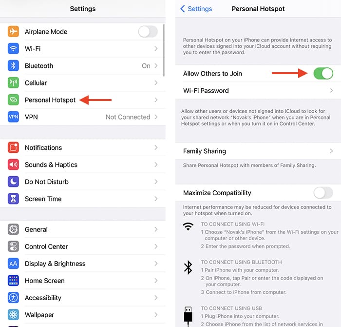 Troubleshoot Iphone Wifi Hotspot Restart Personal Hotspot
