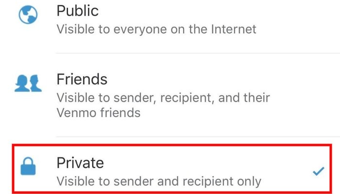 Venmo Transactions Private