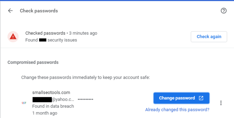 Chrome Password Breach Password Checkup Other Compromised Sites 1