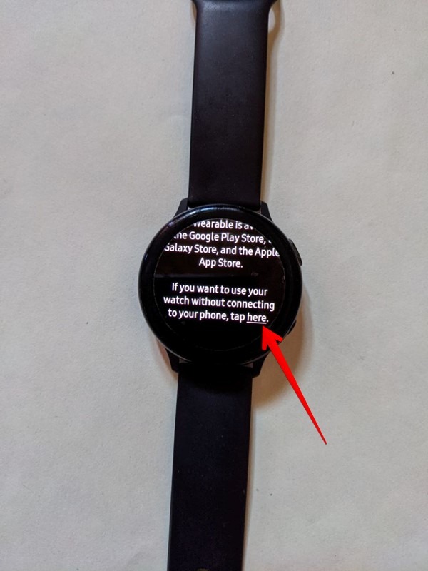 Galaxy Watch Help Screen
