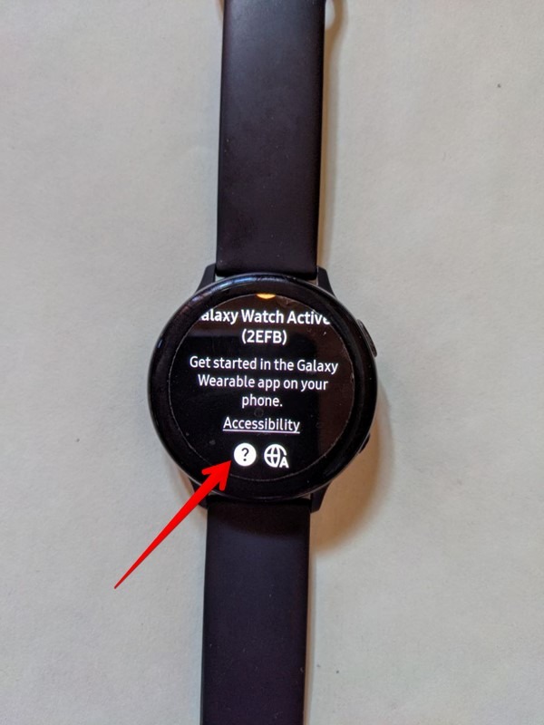 Galaxy Watch Question Mark Setup