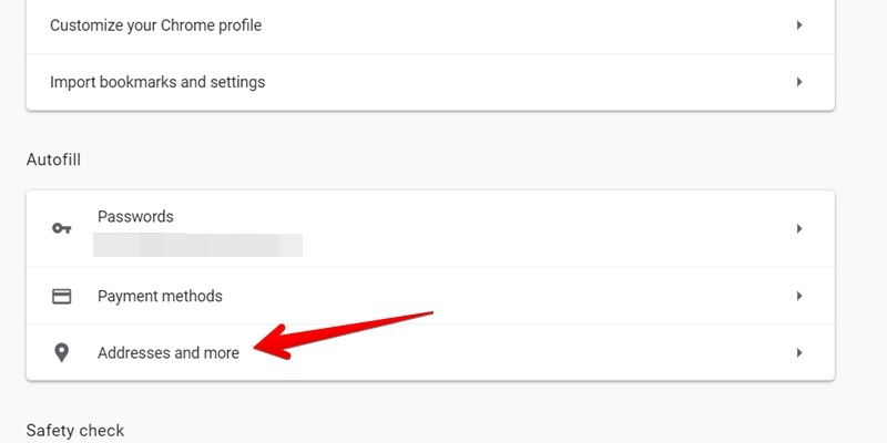 Google Chrome Disable Autofill