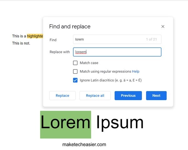 Google Docs Find And Replace Text