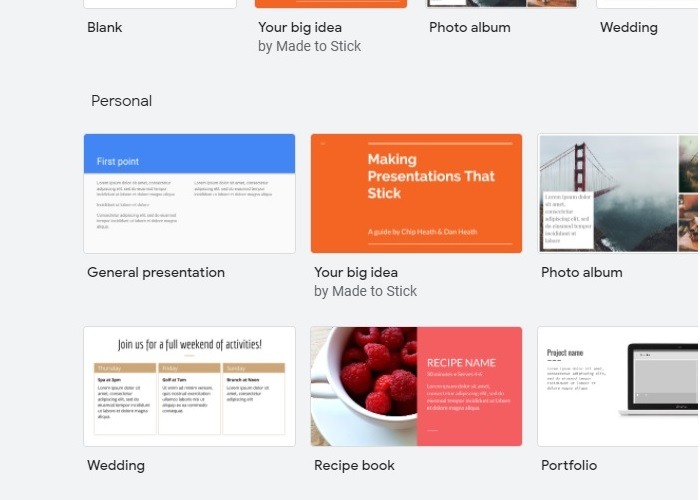 Google Docs Template Gallery