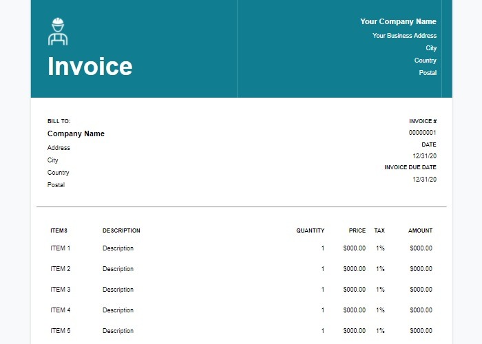 Google Docs Template Invoice Waveapps