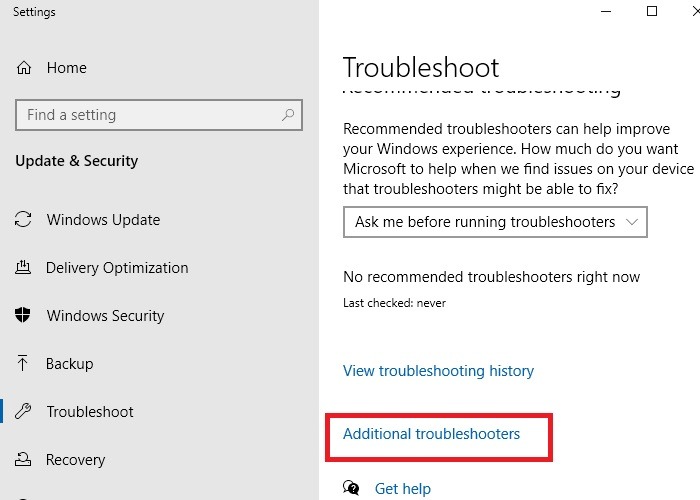 Program Compatibility Troubleshooter Windows10 Additional