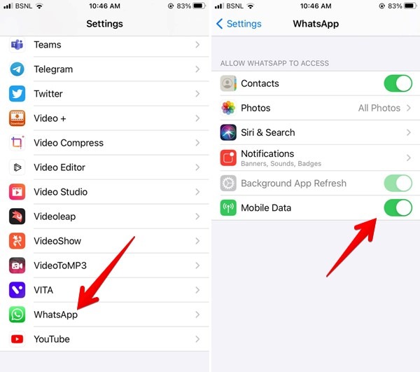 Whatsapp Allow On Mobile Data