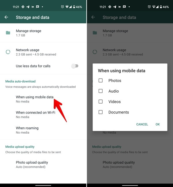 Whatsapp Media Auto Download Enable