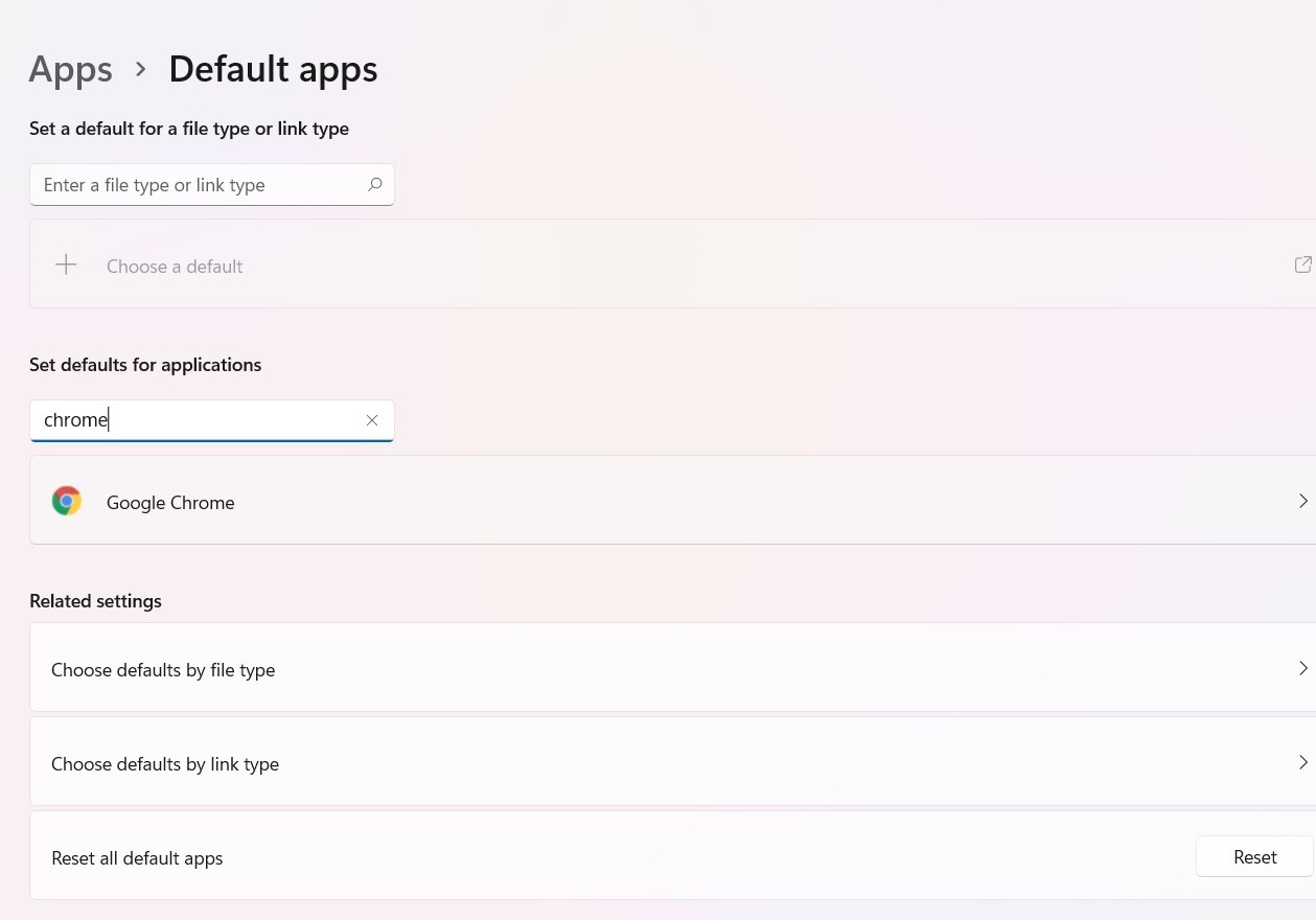 Win11 Default Browser Search For Installed App