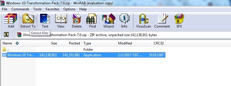 Windows10 Theme Windows7 Transformation Pack Unzipped