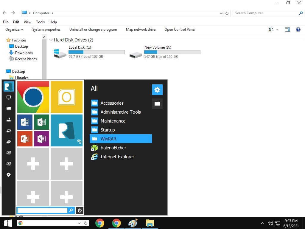 Windows10 Theme Windows7 Transformation Start Menu