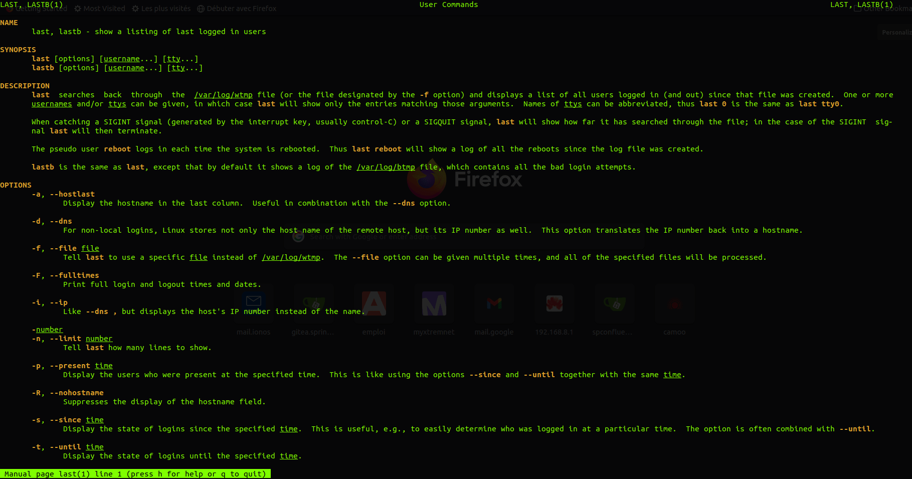 Connected Users Last Manual Output Min