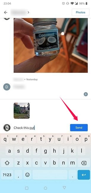 Disable Link Sharing Google Photos Android Instant Messaging View