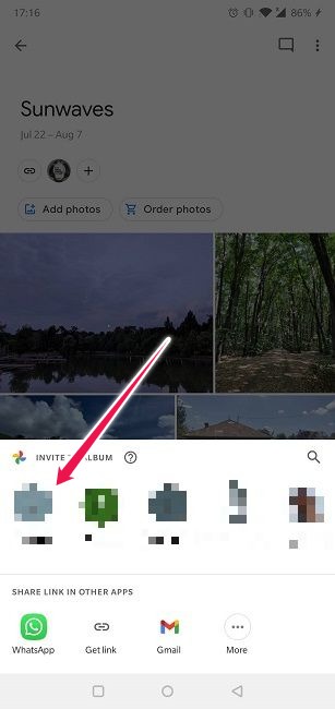 Disable Link Sharing Google Photos Copy Link Android Invite Contact To Album
