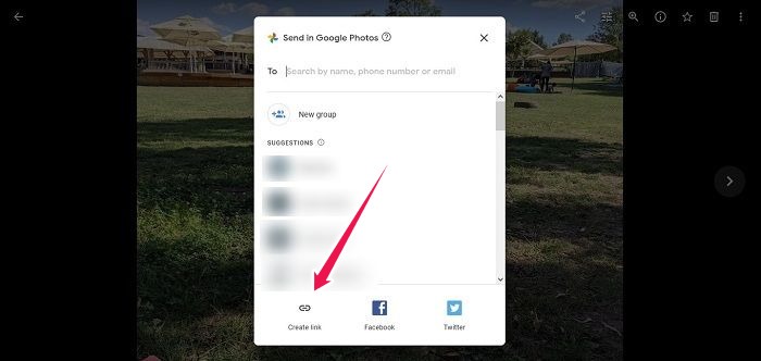 Disable Link Sharing Google Photos Web Create Link Share Single Photo