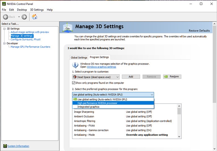 Graphics Card Not Working Nvidia Control Panel