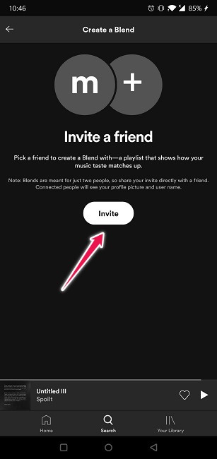 How To Creaty Spotify Blend Playlist Press Invite