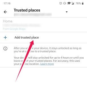 How To Set Up Smart Lock For Android Add Trusted Place