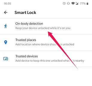 How To Set Up Smart Lock For Android Smart On Body Detection Activation