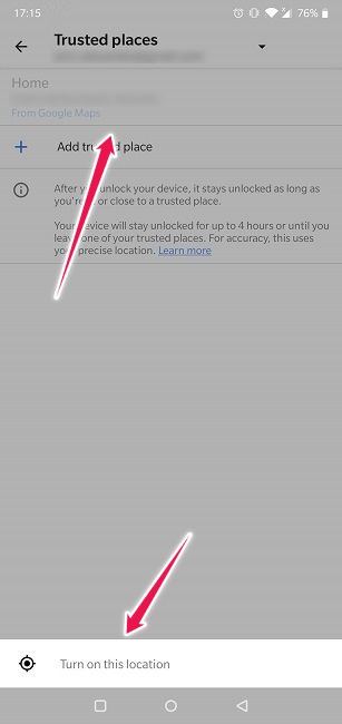 How To Set Up Smart Lock For Android Trusted Place Use Home Google Maps