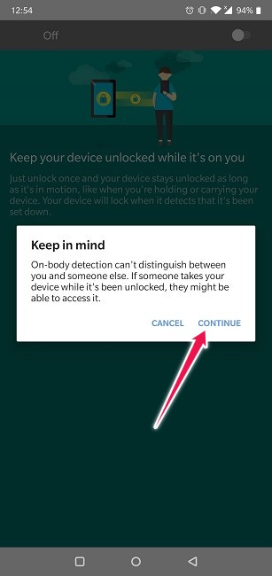 How To Set Up Smart Lock For Android Warning Body Detection