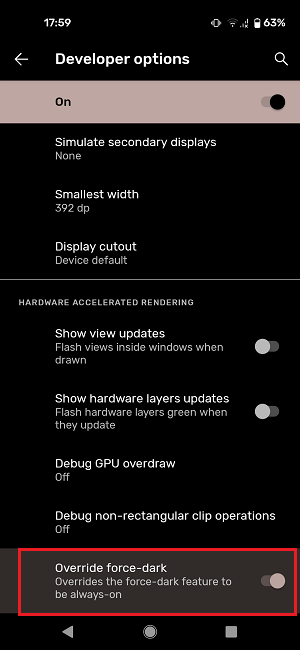 How To Turn Dark Mode Snapchat Android Override Force Dark