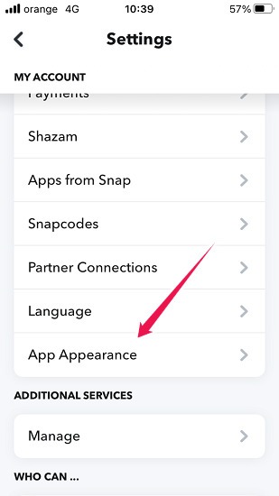 How To Turn Dark Mode Snapchat Ios App Appereance