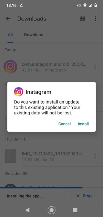 Instagram Not Working Older Version