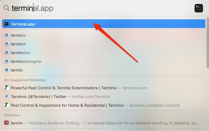 Mac Terminal App Search