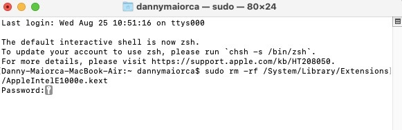 Remove Kexts From Macos Terminal Big Sur
