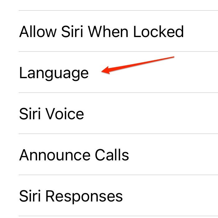 Siri Language Iphone Settings