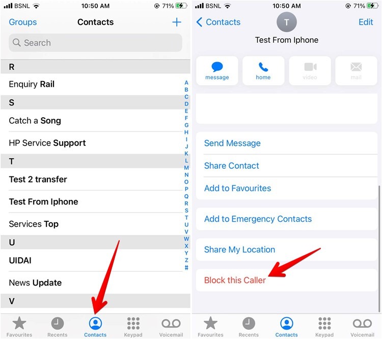 Block Iphone Phone App Contacts